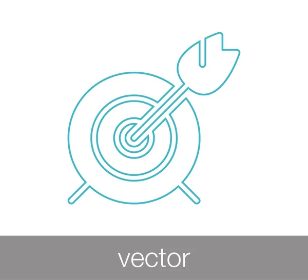 Цель плоская икона — стоковый вектор