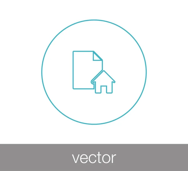 Icône du fichier de location à domicile — Image vectorielle