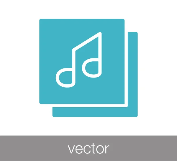 Icono de nota musical — Vector de stock