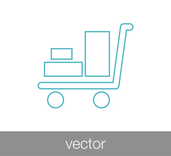 Lagguage cart icon — Stock Vector