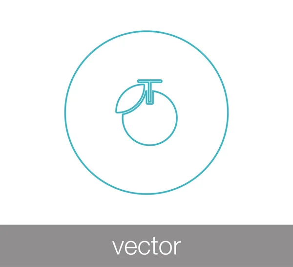 Ícone plana laranja — Vetor de Stock