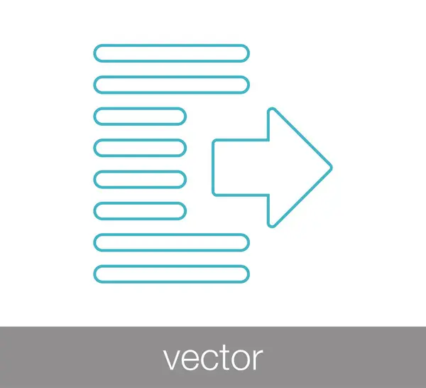 Augmenter l'icône Indent . — Image vectorielle