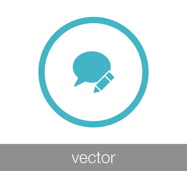 Chat megjegyzés ikonra — Stock Vector