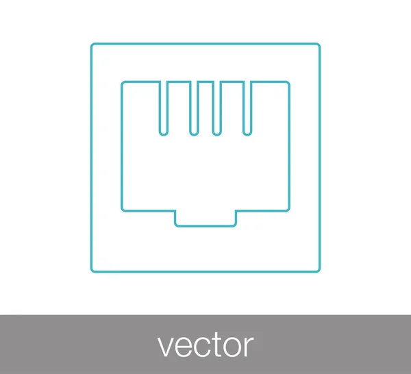 Ícone de conexão Ethernet . — Vetor de Stock