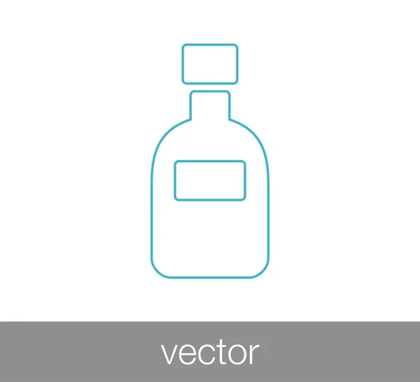 Бутылочная плоская икона — стоковый вектор