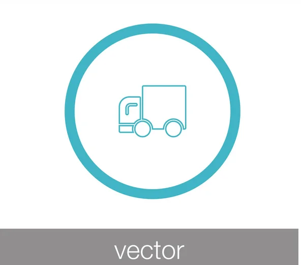 Плоский значок вантажівка — стоковий вектор