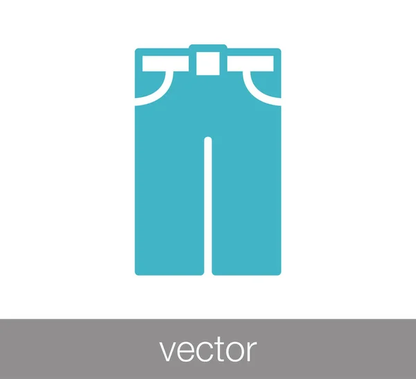 Spodnie z płaskim ikona — Wektor stockowy