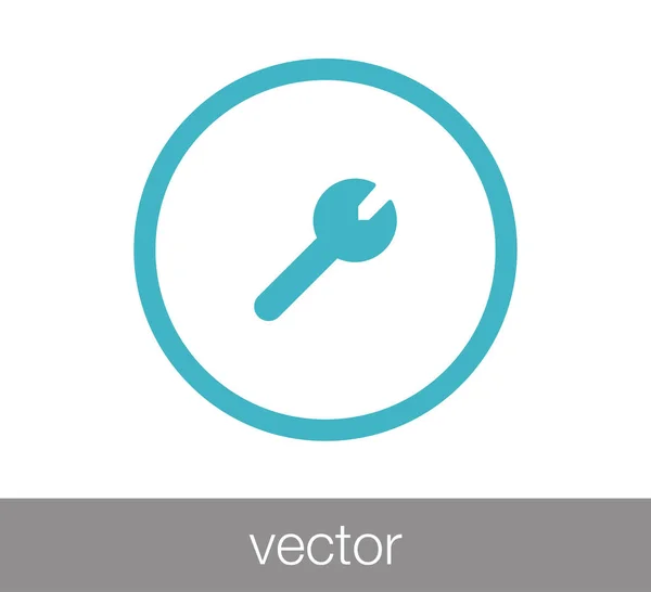 Wrench web icon. — Stock Vector