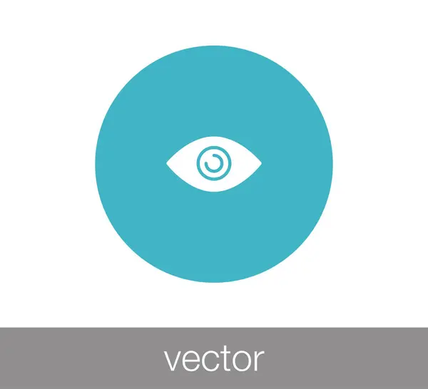 Icono plano de ojo . — Vector de stock