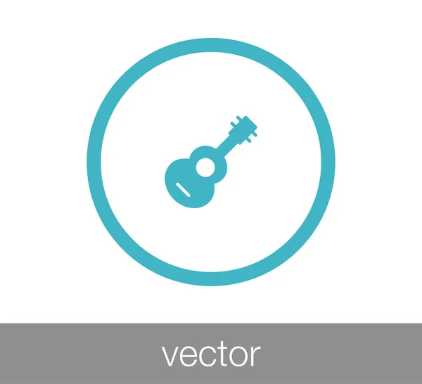 Signo de guitarra icono — Vector de stock