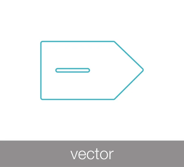 Menos icono web — Vector de stock