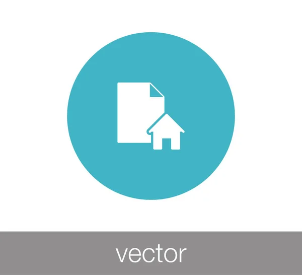 Icône du fichier de location à domicile — Image vectorielle