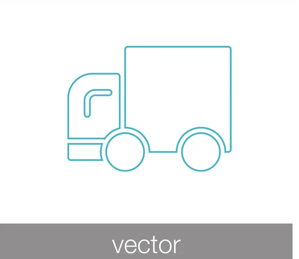 Lastbil flad ikon – Stock-vektor