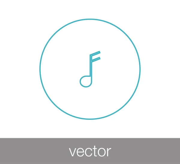 Ícone de nota musical — Vetor de Stock