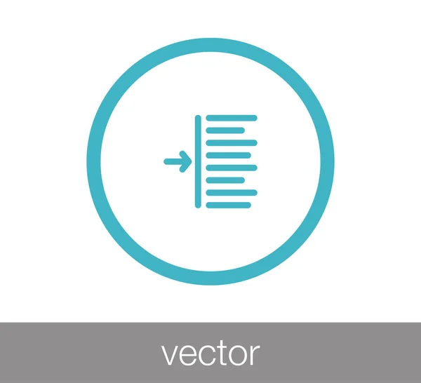 Aumentar ícone de Indent . — Vetor de Stock