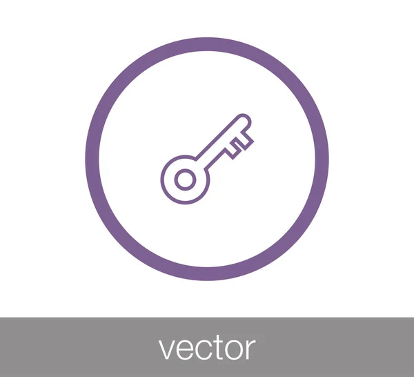 Key flat icon — Stock Vector