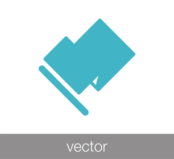 Drapeau icône plate — Image vectorielle