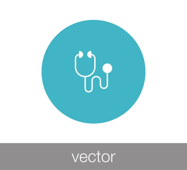 Estetoscopio icono médico — Vector de stock