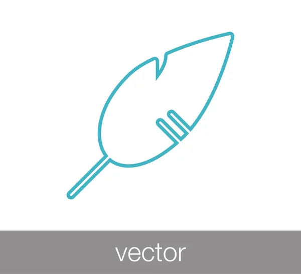 Icône plate plume — Image vectorielle