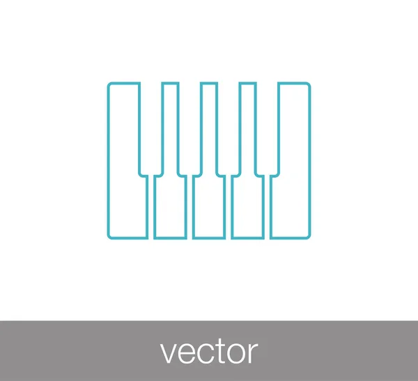 Piano teken pictogram — Stockvector