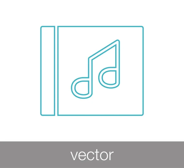 Zenei megjegyzés ikon — Stock Vector