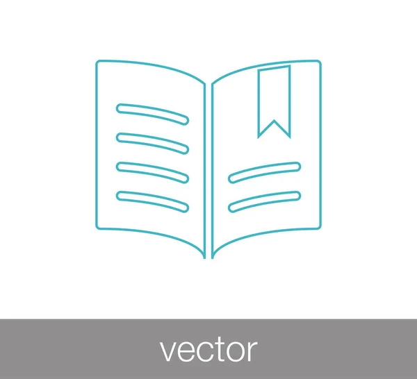Icono del libro ilustración . — Vector de stock