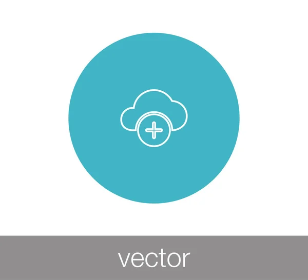 Adăugați la pictograma cloud — Vector de stoc