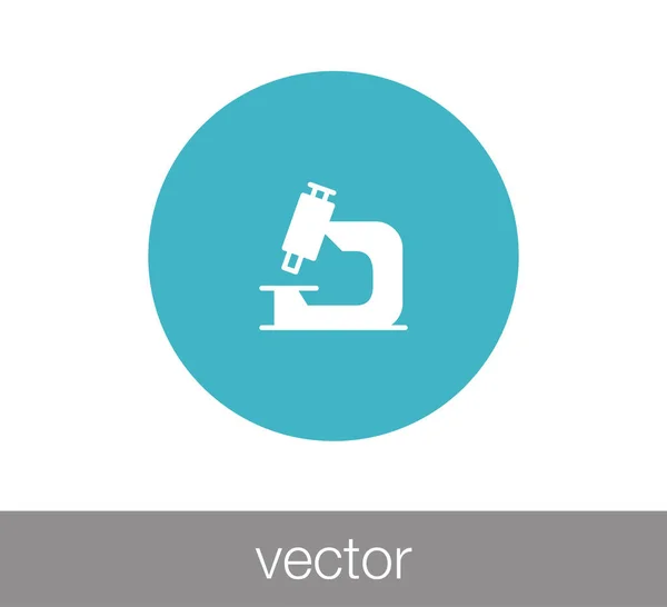 Wissenschaftsikone unter dem Mikroskop — Stockvektor