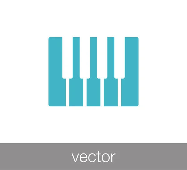 Piano teken pictogram — Stockvector