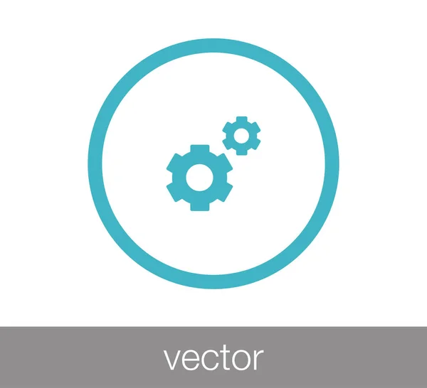 Cogwheel icono web . — Vector de stock