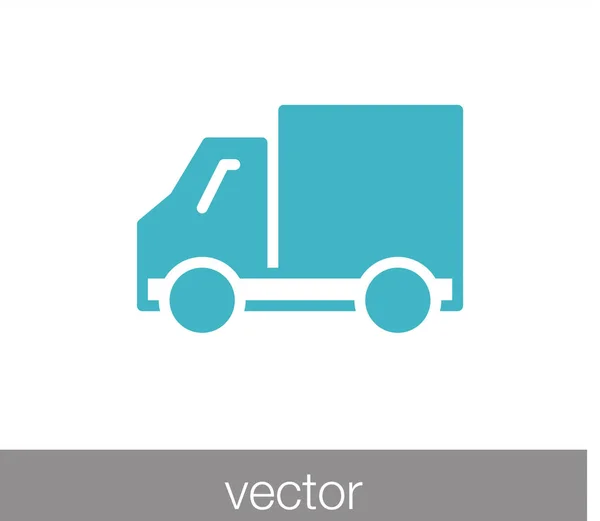 Camión icono plano — Vector de stock