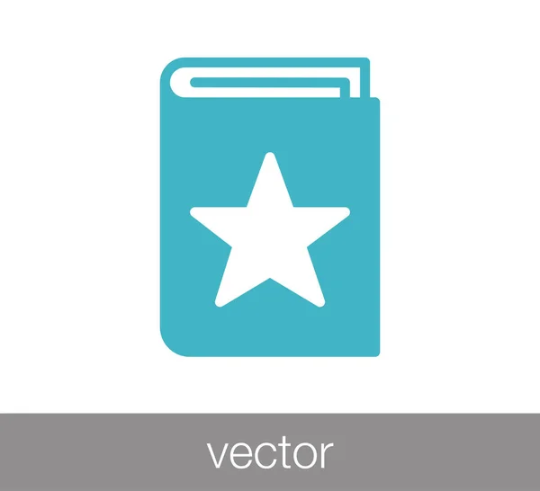 VIP ikona knihy. Oblíbené. — Stockový vektor