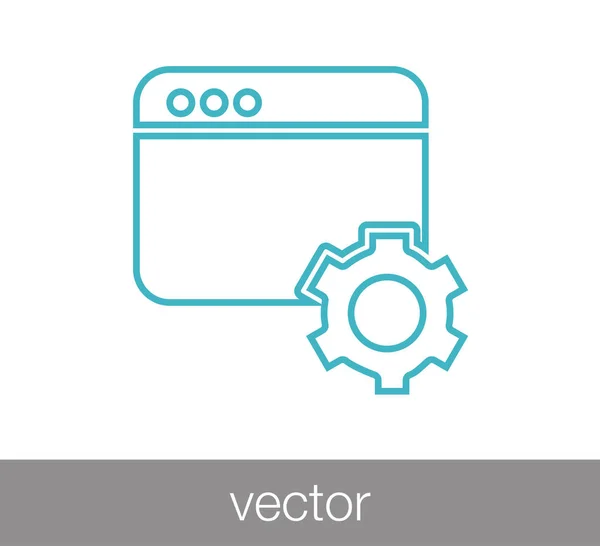 Código ventana icono — Vector de stock