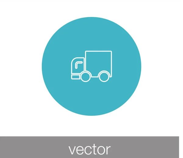 Truck flat icon — Stock Vector