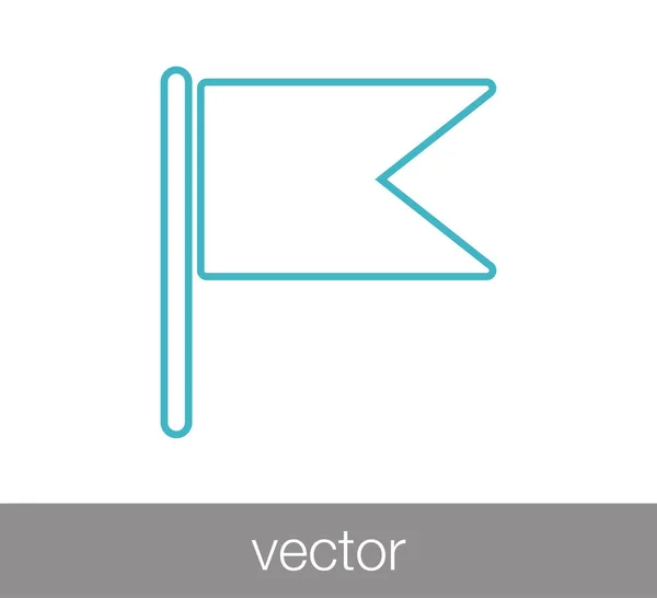 Flagge Web-Symbol. — Stockvektor