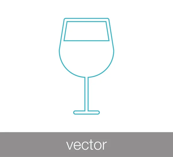 Verre d'icône de vin — Image vectorielle