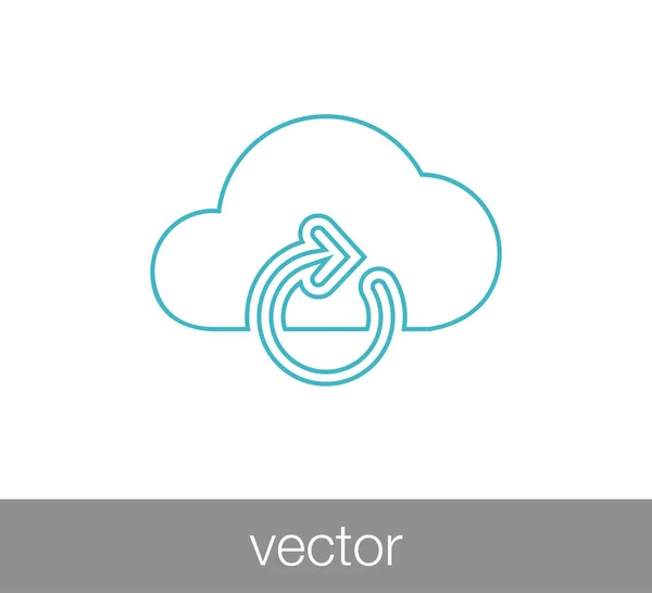 Cloud-Symbol synchronisieren — Stockvektor