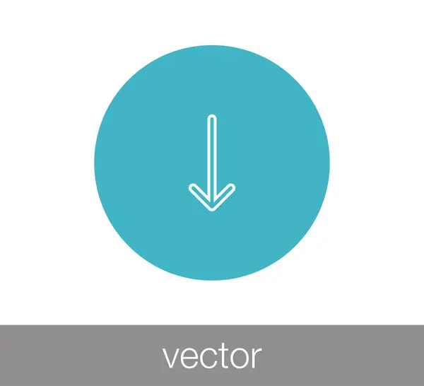 Icono flecha abajo . — Vector de stock