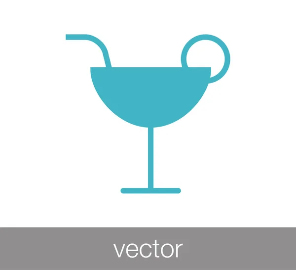 Beber icono plano — Vector de stock