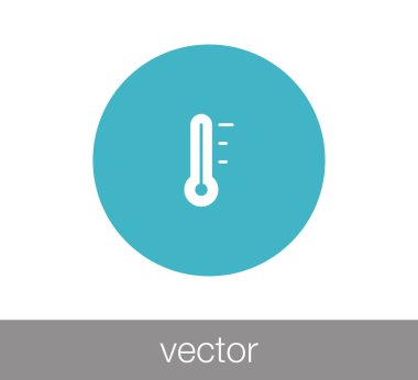 termometre düz simgesi