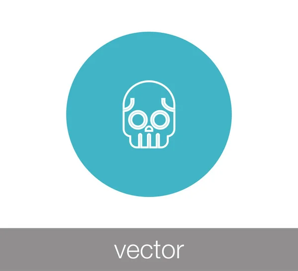 Squelette tête icône — Image vectorielle