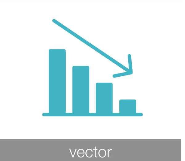 Icono gráfico de barras — Vector de stock