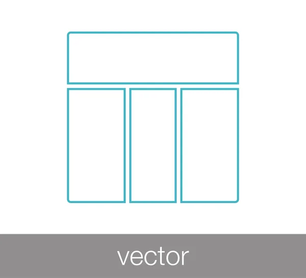 Icono de diseño de diapositivas — Vector de stock