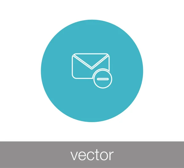Eliminar icono de correo electrónico — Vector de stock