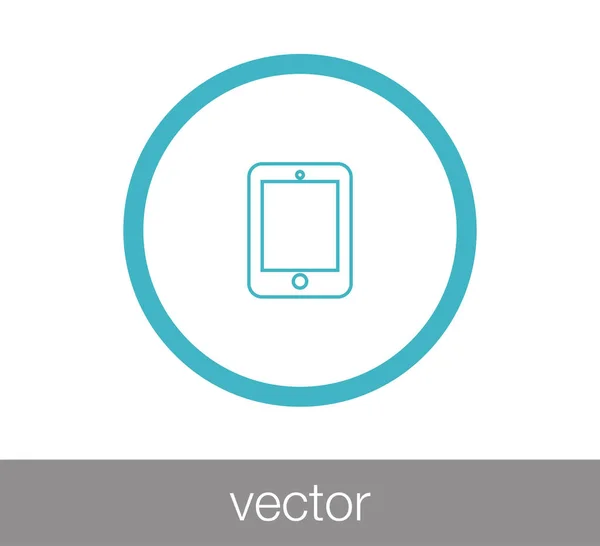 Ícone web Tablet — Vetor de Stock