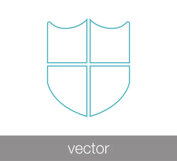 Ícone escudo proteção — Vetor de Stock