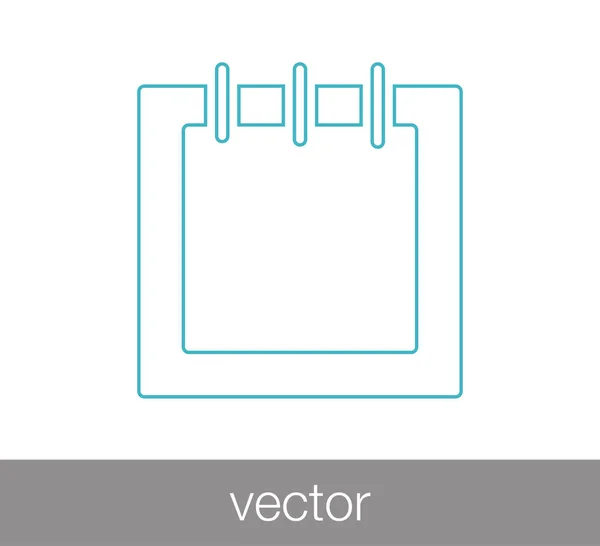 Bloc-notes icône plate — Image vectorielle