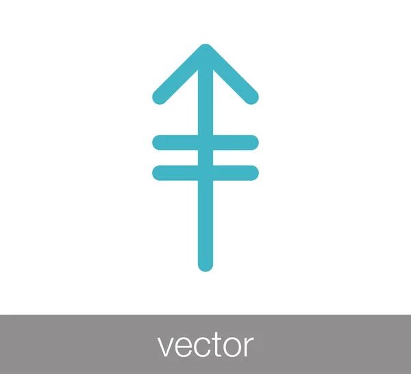 Icono flecha arriba . — Vector de stock