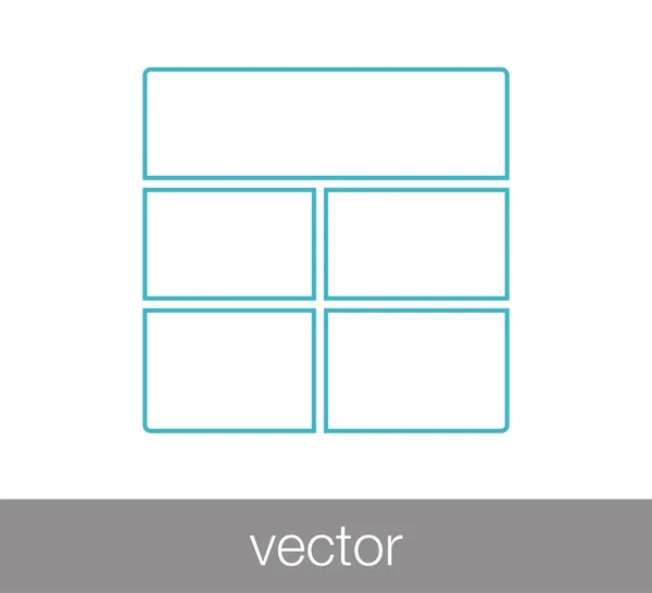 Ícone de layout de slides — Vetor de Stock