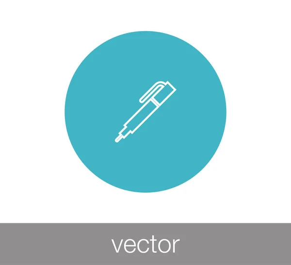 Pen flat icon — Stock Vector